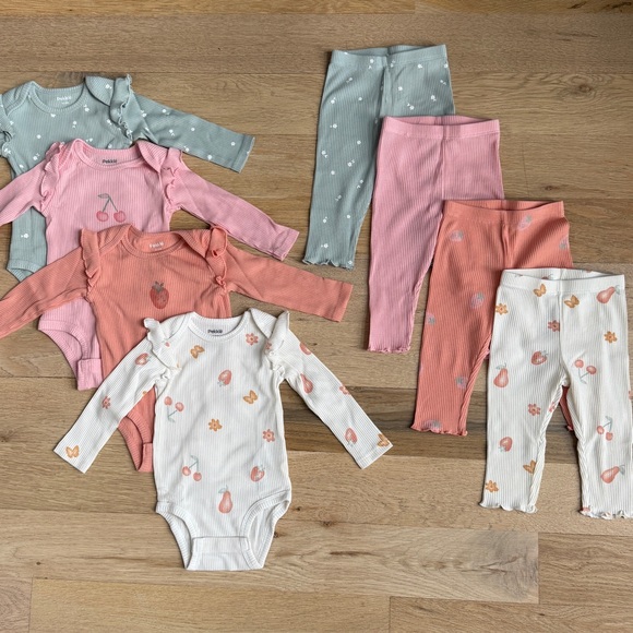 Baby Girl Outfits - Bodysuit and Pants Matching Set 9 Months - New Styles - Picture 1 of 2